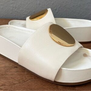 Tory Burch Patos Slide Sandals in cream and gold (6)